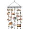 Americanflat 16x30 Hanging Photo Display with Clips - Includes Metal Chains with 30 Clips - Wood Grain Hanging Bracket - Wall Hanging Photo Display - Hanging Bracket and Nail Included - Black